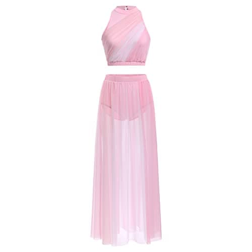 ODASDO Women's Color Block Contemporary Dance Set