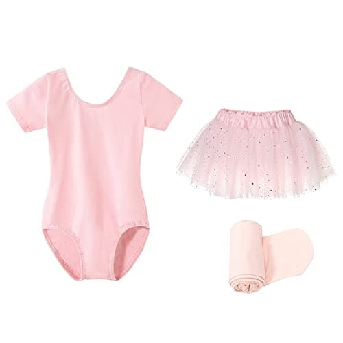 Girls Ballet Leotard Outfit with Skirt and Tights (Toddler to Big Kid)