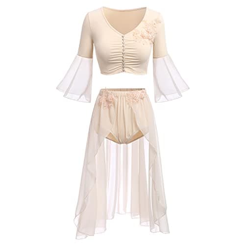 ODASDO Women's Lyrical Dance Two-Piece Outfit