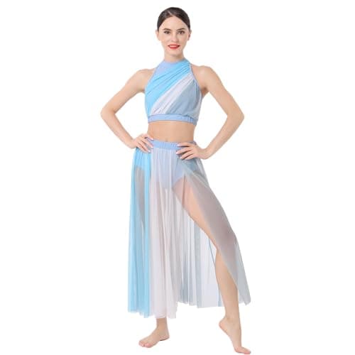ODASDO Women's Color Block Contemporary Dance Set