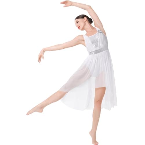 Lyrical Dance Dress for Women: Sequined Skirt for Ballet and Contemporary Dancing