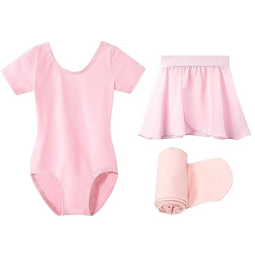 Girls Ballet Leotard Outfit with Skirt and Tights (Toddler to Big Kid)