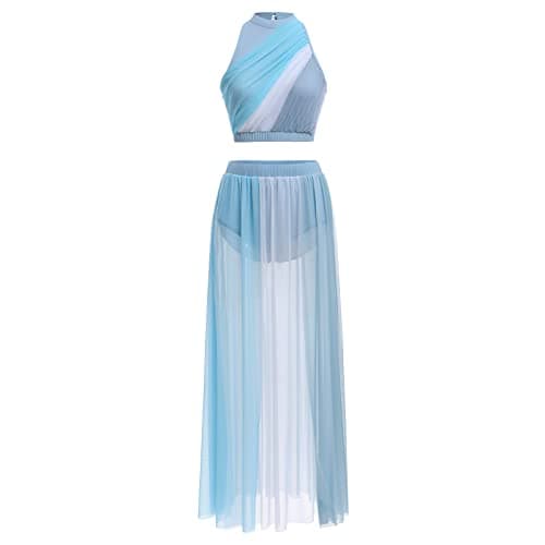 ODASDO Women's Color Block Contemporary Dance Set