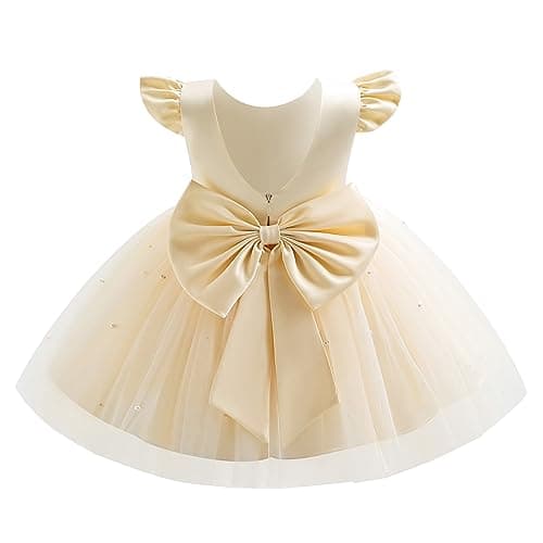 Baby Girls Satin Bowknot Princess Tutu Dress