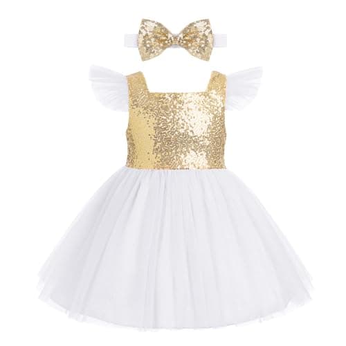 Baby Girl Flower Petal Rainbow Tutu Princess Dress