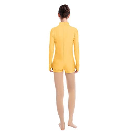 Women's Mock Neck Long Sleeve Dance Leotard for Gymnastics and Ballet