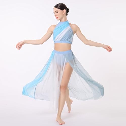 ODASDO Women's Color Block Contemporary Dance Set