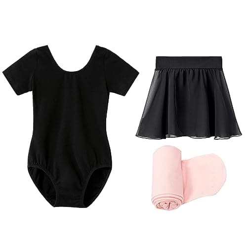 Girls Ballet Leotard Outfit with Skirt and Tights (Toddler to Big Kid)