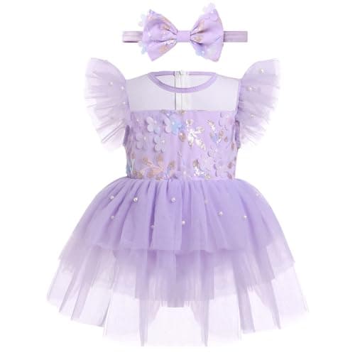 Newborn Baby Girls Princess Tutu Romper Dress with Headband