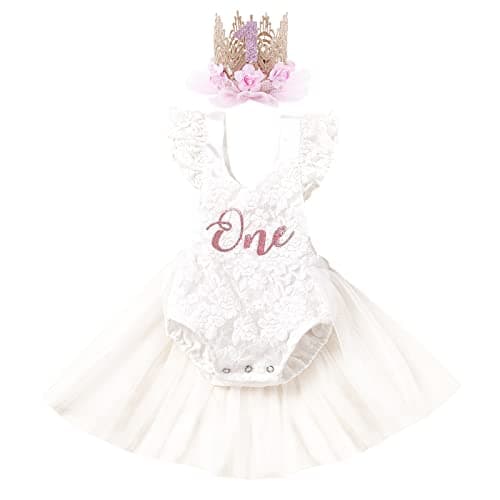 Baby Girl's First Birthday Cake Smash Outfit