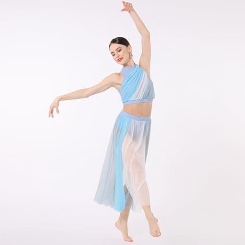 ODASDO Women's Color Block Contemporary Dance Set