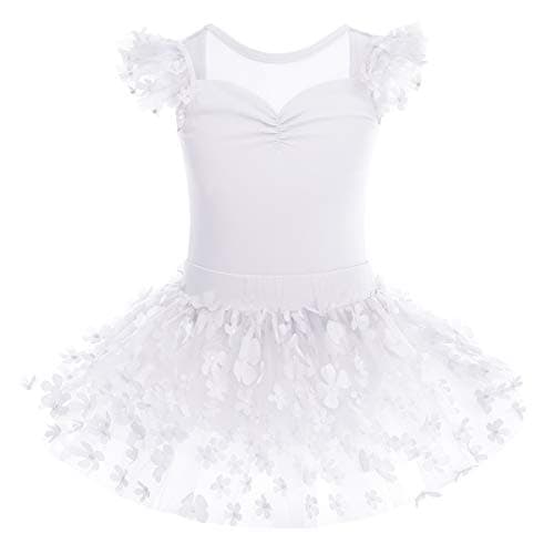 ODASDO Girls' Two-Piece Ballet Dress and Tutu Set for Ages 3-10