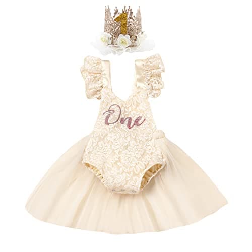 Baby Girl's First Birthday Cake Smash Outfit