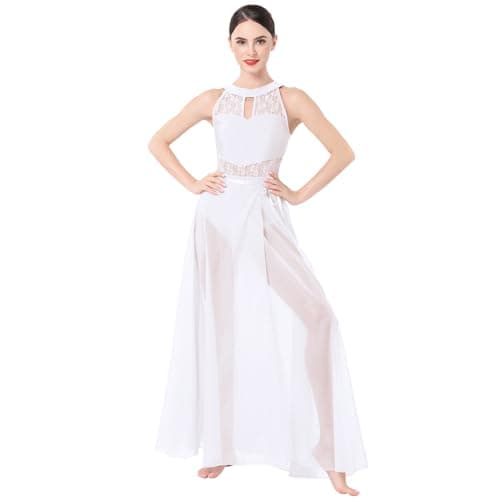 Lyrical Dance Costume for Women - Leotard and Long Wrap Skirt