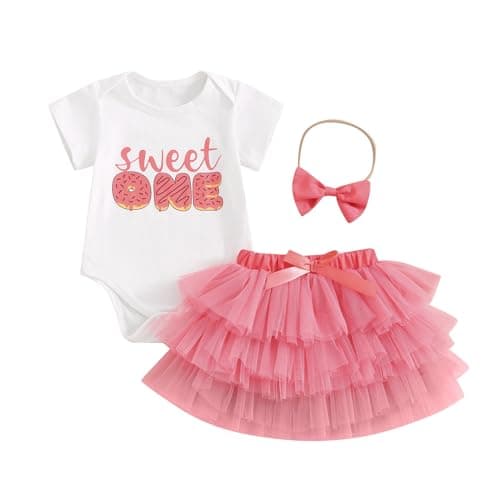 Biayxms Baby Girl First Birthday Outfit with Tutu Skirts and Headband