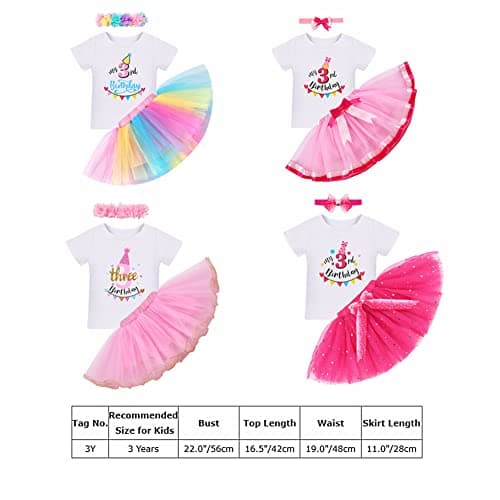 Baby Girl Toddler Kids Birthday Party Cake Smash Tutu Set 3 pcs