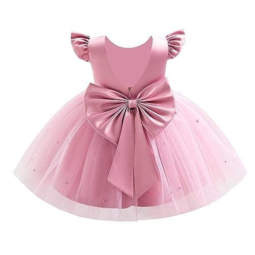 Baby Girls Satin Bowknot Princess Tutu Dress