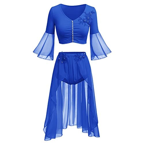 ODASDO Women's Lyrical Dance Two-Piece Outfit