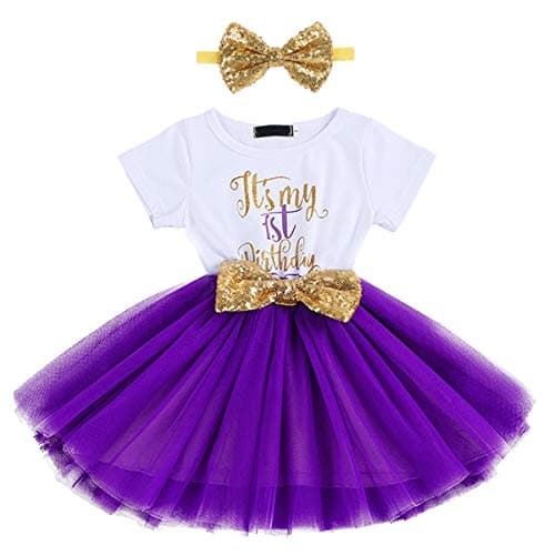 Baby Girl 1st/2nd Birthday Dress & Headband Set