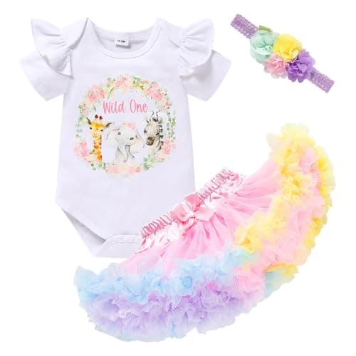 GRNSHTS Baby Girl First Birthday Tutu Smash Cake Outfit
