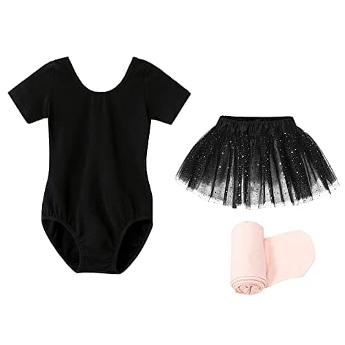 Girls Ballet Leotard Outfit with Skirt and Tights (Toddler to Big Kid)