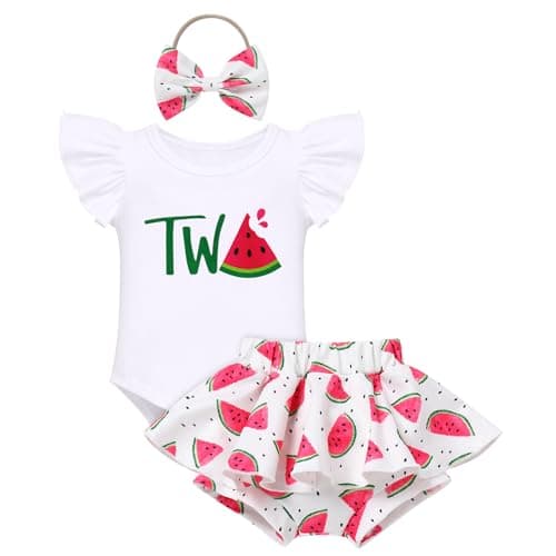 FYMNSI Baby Girls' First Birthday Sunflower Romper & Tutu shorts + Headband for Cake Smash Photo Props