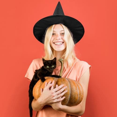 Halloween Witch Hats Costume Accessory (4 Packs) - Black