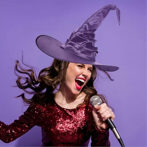 Detachable Witch Hat Headband for Women's Halloween Costume Party