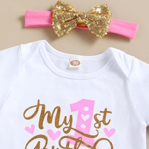 GRNSHTS Baby Girl First Birthday Tutu Smash Cake Outfit