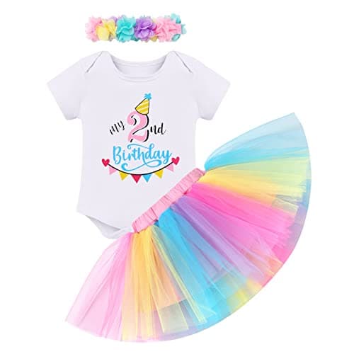 Baby Girl Toddler Kids Birthday Party Cake Smash Tutu Set 3 pcs