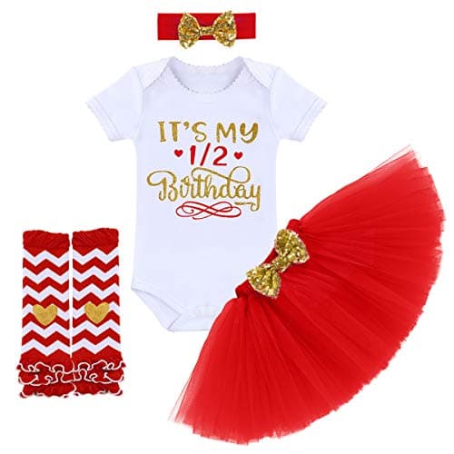 ODASDO Princess Tutu Skirt Cake Smash Set 4pcs Party Clothes