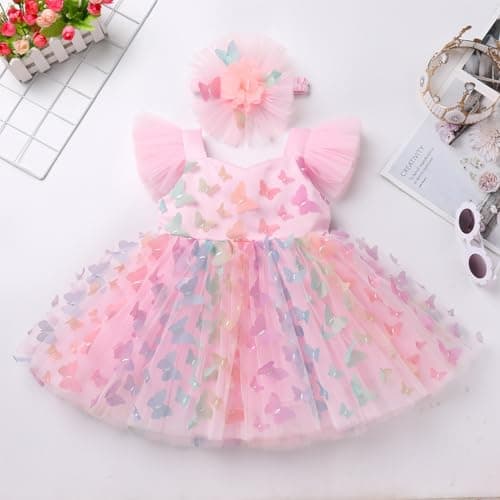 Butterfly Dress for Baby Girls - Formal Pageant Wedding