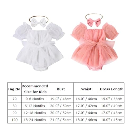 ODASDO Newborn Princess Tulle Tutu Romper Bodysuit