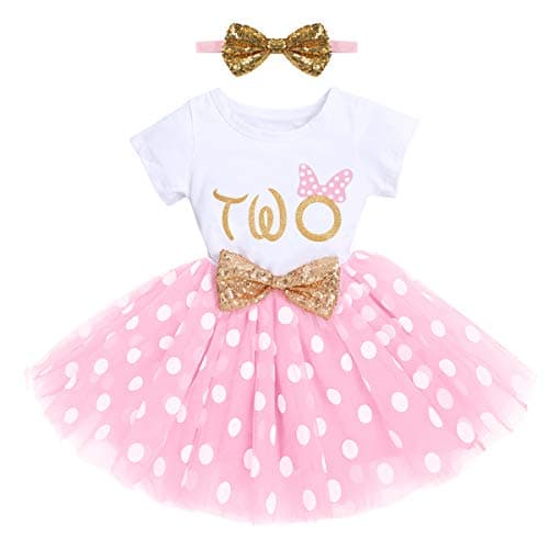 Baby Girl 1st/2nd Birthday Dress & Headband Set