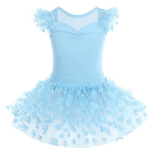ODASDO Girls' Two-Piece Ballet Dress and Tutu Set for Ages 3-10