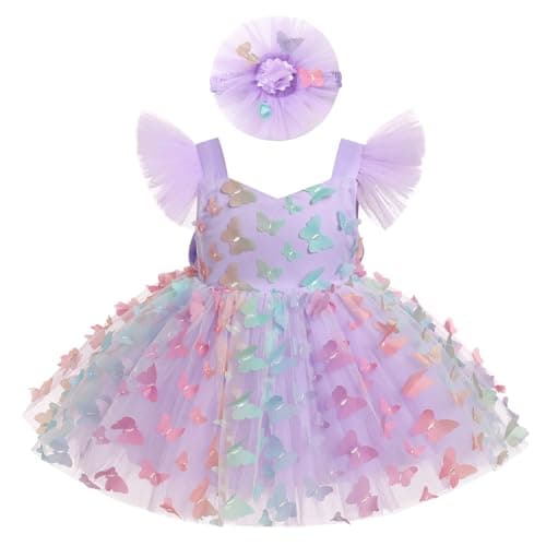 Butterfly Dress for Baby Girls - Formal Pageant Wedding