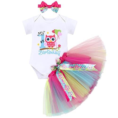 ODASDO Baby Girl 1st Birthday Cake Smash Outfit