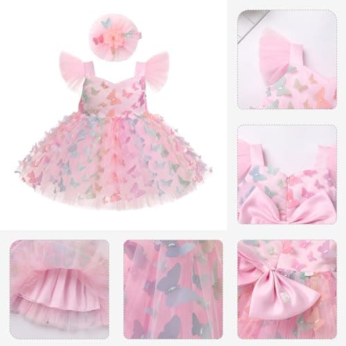 Butterfly Dress for Baby Girls - Formal Pageant Wedding
