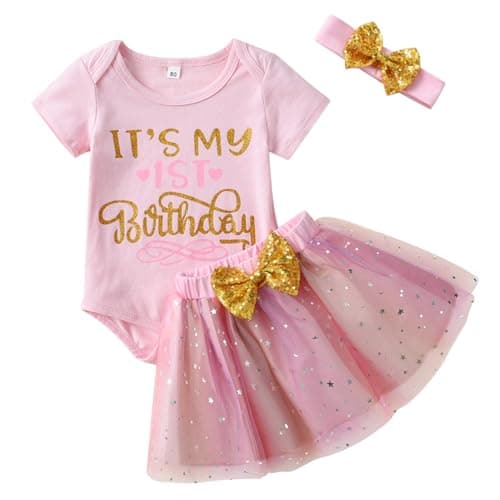 GRNSHTS Baby Girl First Birthday Tutu Smash Cake Outfit