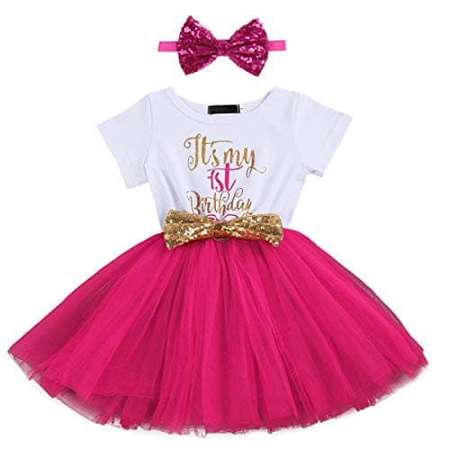 Baby Girl 1st/2nd Birthday Dress & Headband Set