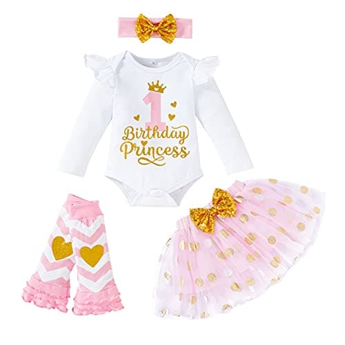 GRNSHTS Baby Girl First Birthday Tutu Smash Cake Outfit
