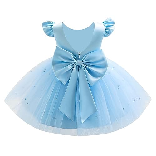 Baby Girls Satin Bowknot Princess Tutu Dress