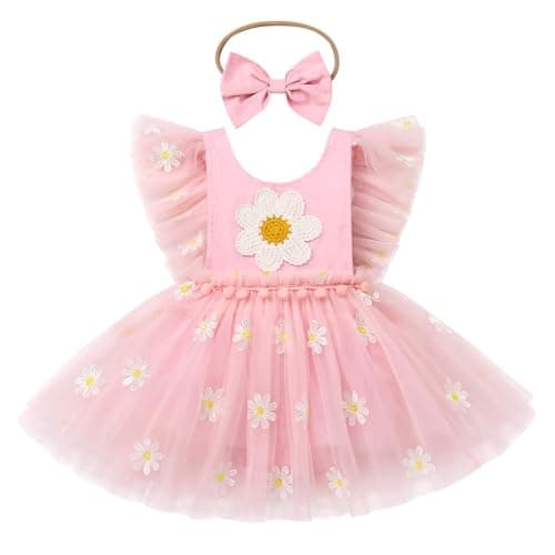 ODASDO Infant Baby Girls Strawberry Flower Dress