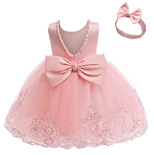 Baby Backless Pageant Dress with Headwear