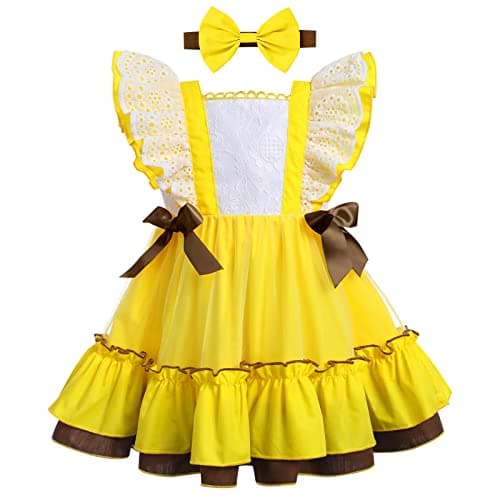 Baby Girl Flower Petal Rainbow Tutu Princess Dress