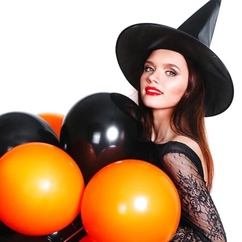 Halloween Witch Hats Costume Accessory (4 Packs) - Black