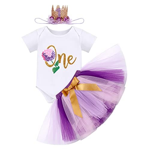 ODASDO Baby Girl's First Birthday 3-Piece Outfit