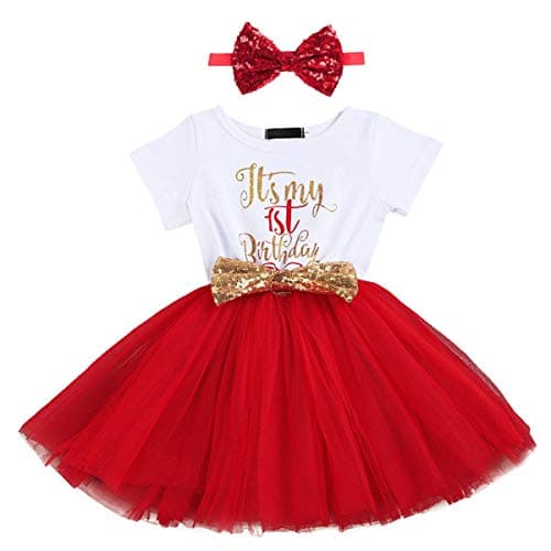 Baby Girl 1st/2nd Birthday Dress & Headband Set