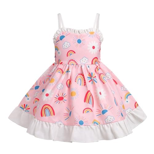 ODASDO Toddler Girls' Spaghetti Strap Sundress