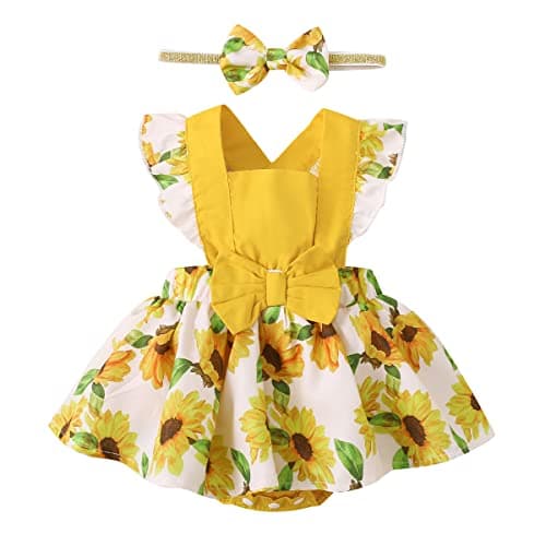 Baby Girl Flower Petal Rainbow Tutu Princess Dress